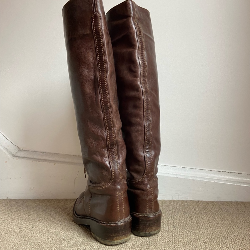 Chanel Leather Knee High Riding Boots - Picture 7 of 16